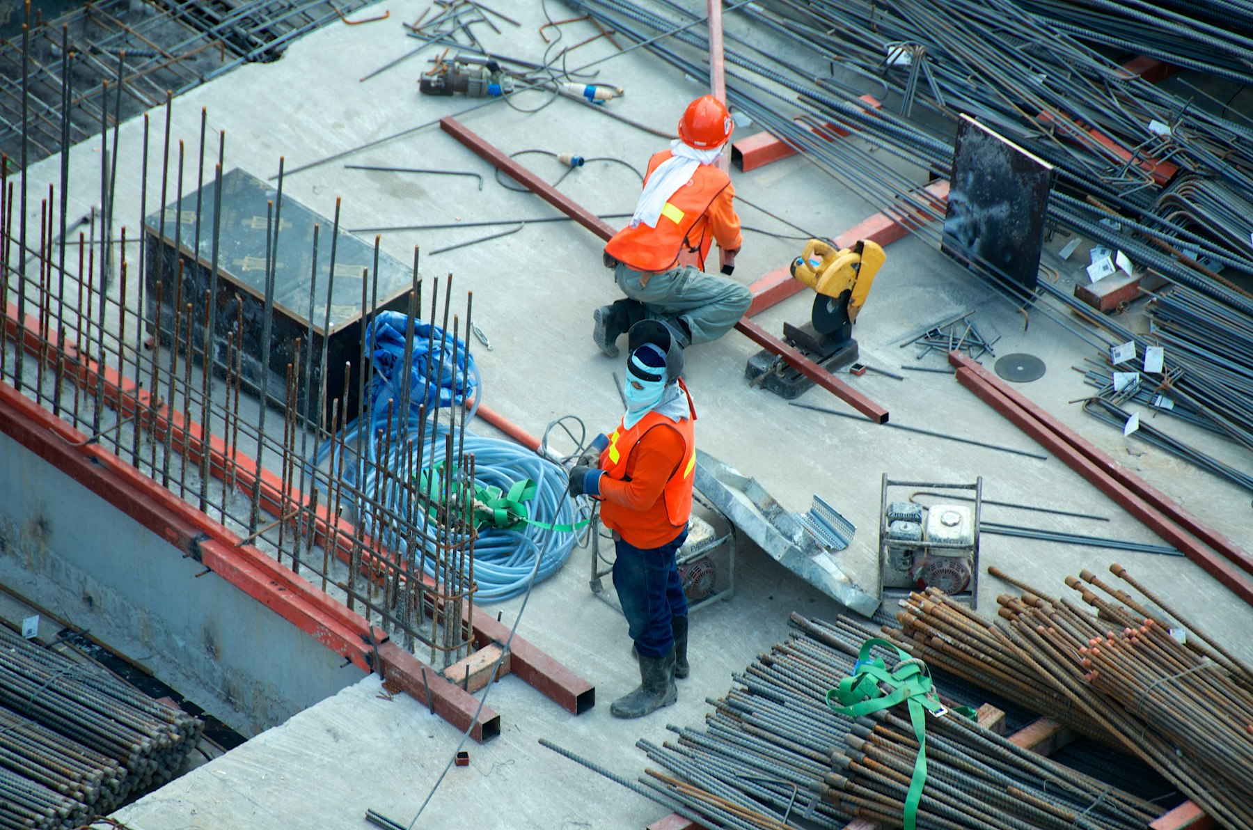 Roofing installation in progress